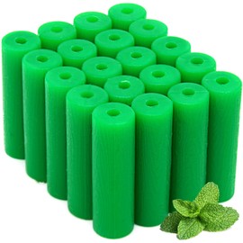 20 piezas de cheques retenedores para asientos alineadores – Bandeja alineadora perfumada a menta – Chewies de silicona suave para tirantes transparentes – Incluye 4 fundas reutilizables individuales