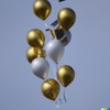 50 Metallic Balloons - 27 cm - Gold Silver -