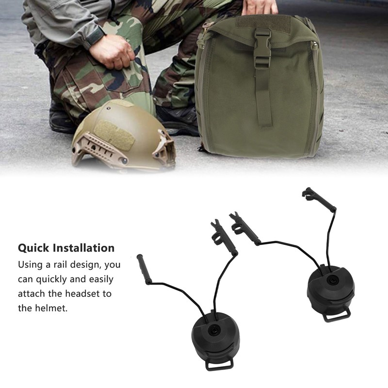 2PCS Headset Helmet Adapter Nylon Helmet Arc Rail Suspension Headset
