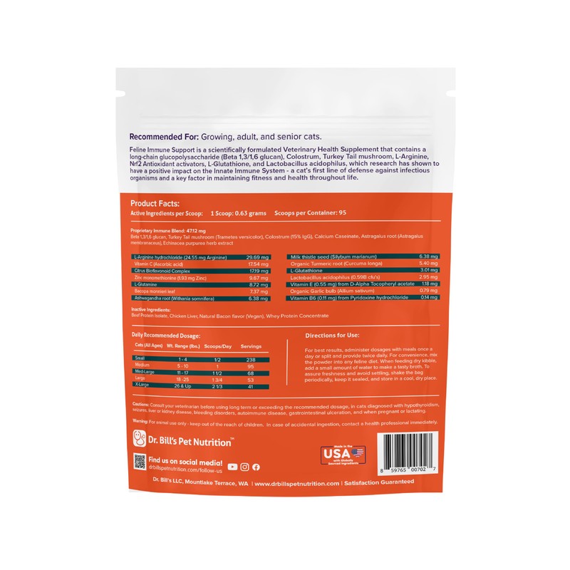 Dr. Bill’s Feline Immune Support | Boosts Cat Immunity and