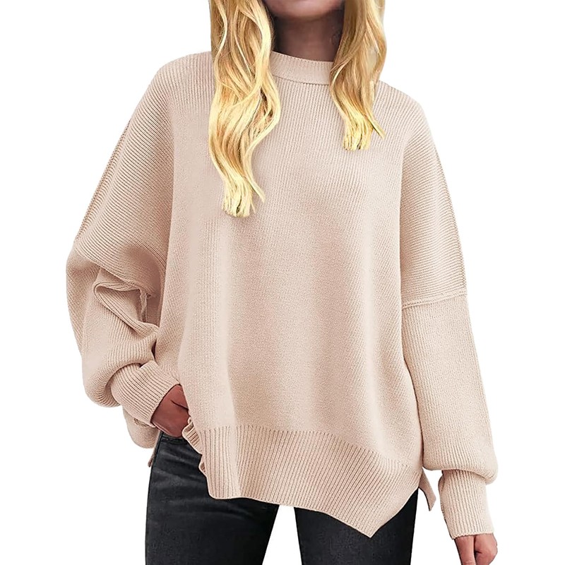 Libsorge Womens Oversized Batwing Long Sweaters 2024 Fall Cute Outfits