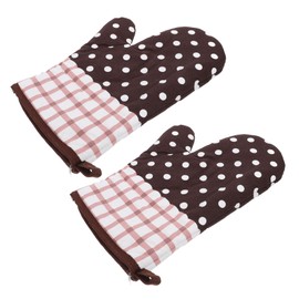 LABRIMP High Performance Oven Gloves Cotton Cloth Heat Insulation Mitts for Cooking Baking BBQ