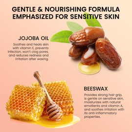 Facial Wax Strips for Hair Removal: Fast Working and Gentle for Face, Eyebrow, Upper Lip, Chin - Hypoallergenic for All Skin Types 50 Waxing Strips with 5 Wipes