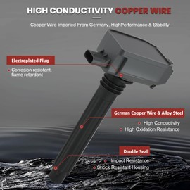 UF807 Ignition Coil Pack and Iridium Spark Plugs Set of 6 Compatible with Jeep Wrangler Grand Cherokee Ram 1500 Dodge Durango Pacifica 2016-2021 Replaces#68223569AB, 93175