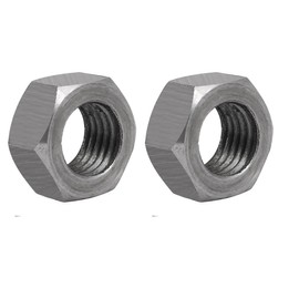 Sourcingmap 2pcs M24 Thread 3mm Pitch Metric Carbon Steel Left Hand Hex Nut