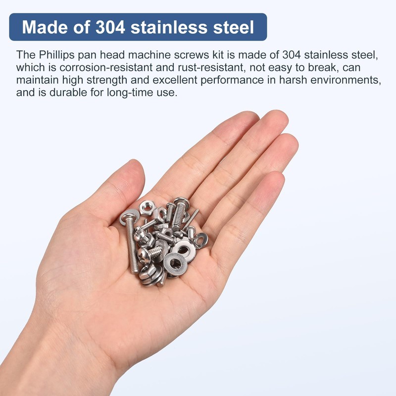 DTGN 1280Pcs Machine Screws Assortment Kit, M2 M2.5 M3 M4