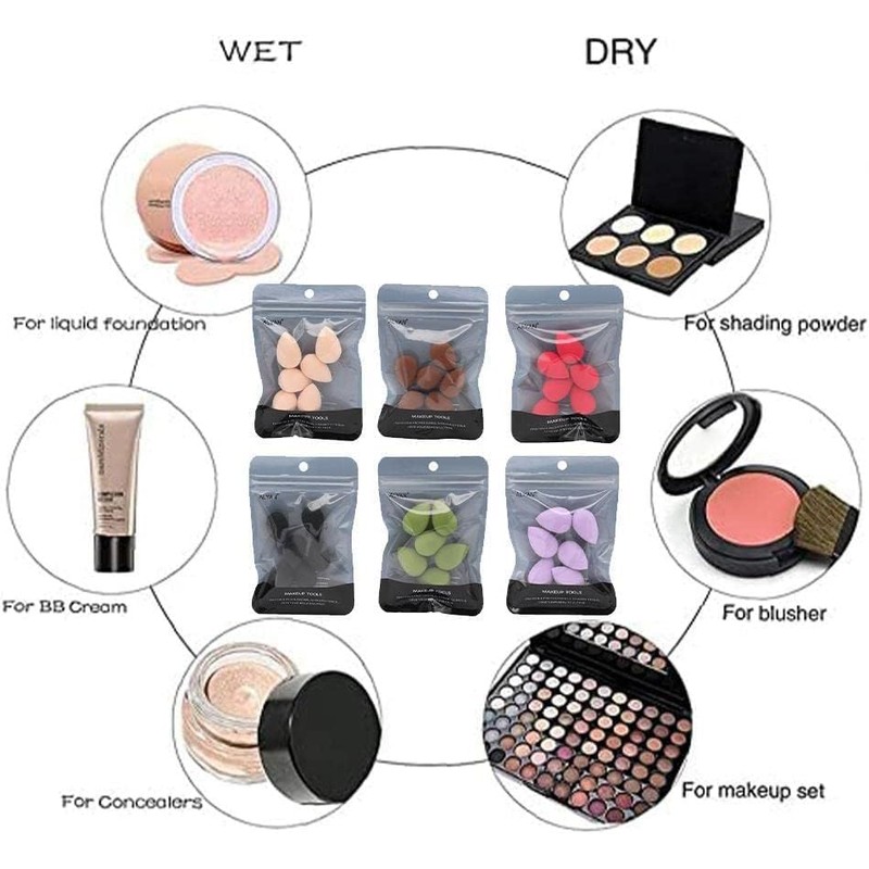 6PCS Mini Makeup Sponge Small Beauty Sponge Blender Set for