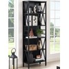 HOMISSUE Bookshelf, 6-Tier Bookshelf, Rustic Wood Metal Bookshelves and Bookcases,