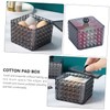 LIFKOME Transparent Acrylic Cotton Pad Holder with Lid Elegant Storage