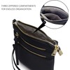 Bveyzi Women's Small Crossbody Purse Multi-Pocket Lightweight Crossover Travel Bag