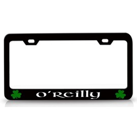 Custom Brother - O'REILLY Irish Clove Ireland Metal Car SUV Truck License Plate Frame Bl e49