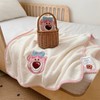 2PCS Bath Towel Cute Bear Pattern Hemp Lace Soft Absorbent