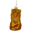 Northlight Sitting Lion Glass Christmas Ornament - 2.5" - Gold