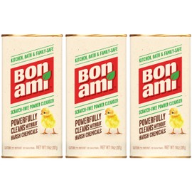 BON AMI Powder Cleanser for Kitchens & Bathrooms - All Types of Surfaces, Cleans Grime & Dirt, Polishes Surfaces, Absorbs Odors (3 Pack)