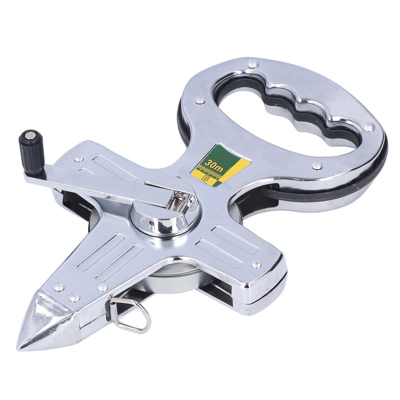 30m Portable Stainless Steel Frame Ruler Thick Durable Hand Operated
