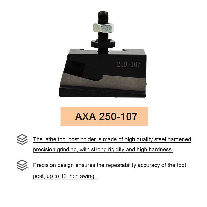 Kimllier 1 Pcs AXA 250-107 Quick Change Turning Tool Post