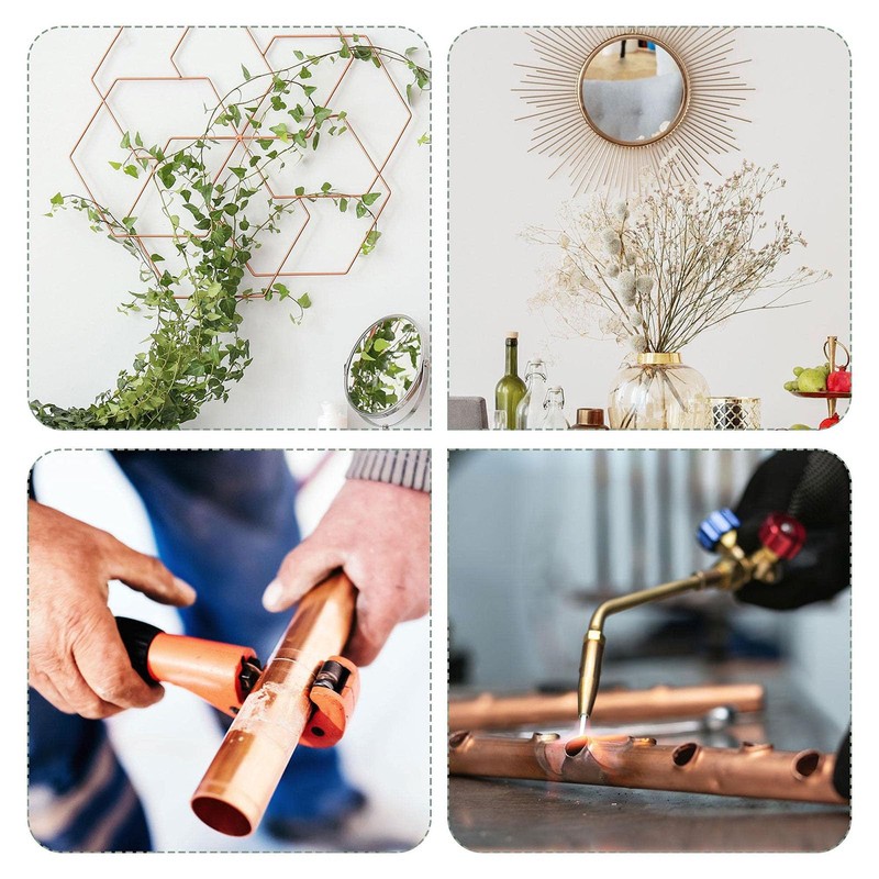 TA-VIGOR 3Pcs Copper Round Tube, 10mm OD 0.5mm Wall Thickness