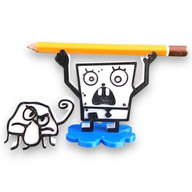 SpeakerMan Funny Doodle Bob Pencil Holder – Quirky Desk Organizer for Kids and Adults