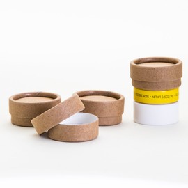 0.30 OZ / 10 mL Kraft Paperboard Lip Balm/Salve/Cosmetic/Lotion Jars x12