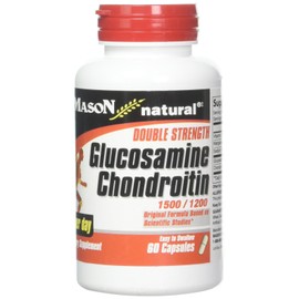 MASON NATURAL Glucosamine Chondroitin 1500/1200 3 Per Day with Vitamin C - Supports Joint Health, Improved Flexibility and Mobility*, 60 Capsules