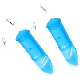 BIUDECO 2pcs Fishing Bait Cage Portable Plastic Feeder Trap for Crawfish and Shrimp Hollow Design for Enhanced and Practical Fishing Gear