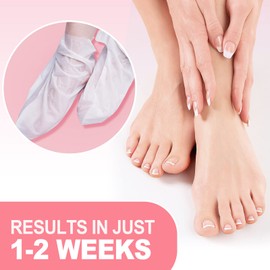 Foot Peel Mask, 3 Pack JVR Lactic Acid Foot Mask, Foot Exfoliating Socks, Foot Care for Callus Remove, Repair Cracked Heel & Dead, Dry & Hard Skin, Baby Soft Smooth Touch Feet (Rose)