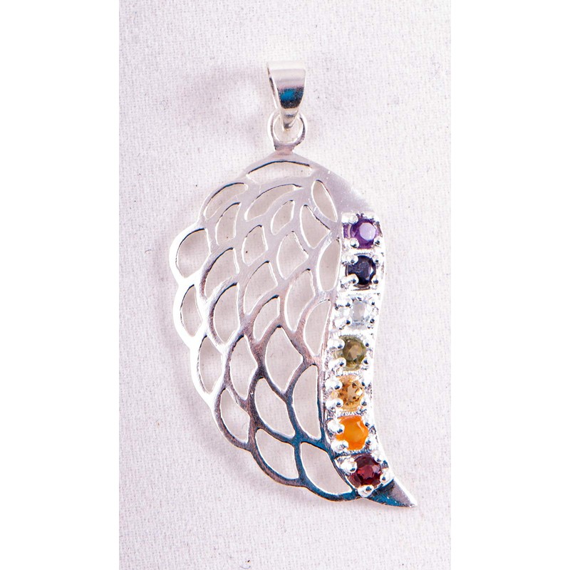 Berk Angel Wings Chakra Pendant 925 Silver