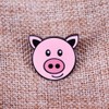 Pink Piglet Brooch Soft Enamel Pin Piglet Shaped Brooch Cartoon