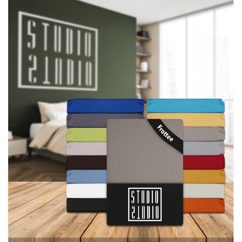 STUDIO Basic Terry Fitted Sheet 200 x 200 cm, Cotton