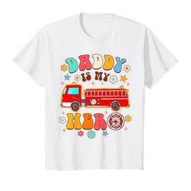 Fireman Firefighter Daddy & Me Daddy Is My Hero Father’s Day T-Shirt