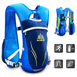 NARUTOO Hydration Pack Backpack,5.5L Running Hydration Vest Marathon Running Vest for Women and Men Lightweight Trail Running Backpack (Blue)