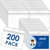 200 Pack ID Badge Holders Horizontal, Waterproof Name Badge Holders