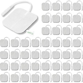 JUGLUTE 44 Piezas Almohadillas de Electrodo para Fisioterapia, Parche de Electrodos de Reutilizables, Electrodos Autoadhesivos de Masaje TENS para Estimulación Muscular, Masaje Corporal(5×5)