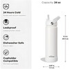 Insulated Stainless Steel Water Bottle with Straw, Ceramic-Lined, BPA-Free &