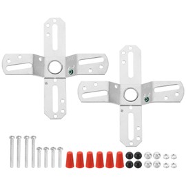 PATIKIL 4" Light Crossbar, 2 Set Steel Cross-Shaped Wall Mounting Bracket 360 Rotation Universal Lamp Fixture with Screws for Chandelier Light, Silver Tone