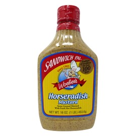 Woeber Mustard Sandwich Pal Horseradish, 16 oz