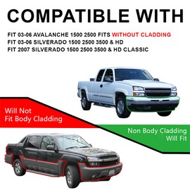 G-PLUS LED DRL Headlights, Compatible with 2003 2004 2005 2006 Chevy Silverado 1500/1500 HD/2500 HD/3500 Bumper Headlamps, Clear Lens Chrome Housing Clear Reflector