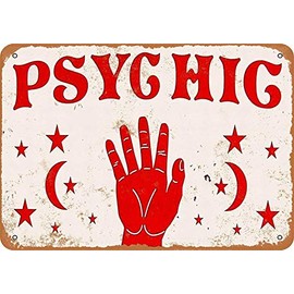 8 x 12 Inches Metal Sign - Psychic - Vintage Wall Decor Art