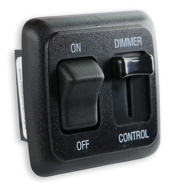 12 Volt DC Dimmer Switch for LED, Halogen, Incandescent - RV, Auto, Truck, Marine, and Strip Lighting (Large Slider, Black)