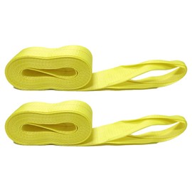 Boxer 2 Pack 4” x 30’ Heavy Duty Winch Strap with Twisted Loop, Breaking Strength 16,200 lbs, Working Load Limit 5,400 lbs, for Flatbed Trucks, Cargo Control, Trailer