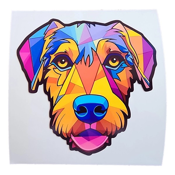 Gulf Coast Laser Graphics Jagdterrier Head Contour Colorful Sticker /