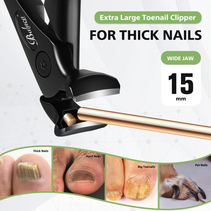 BALUCA Ergonomic Nail Clipper for Seniors - Toenail Clipper for