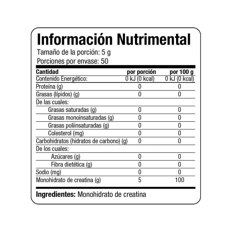 EVOLUTION, Monohidrato de Creatina, Suplemento Alimenticio, Creatina Monohidratada, Sin Gluten,