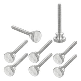 sourcing map M4x30mm Knurled Thumb Screws, 304 Stainless Steel Diamond Head Thumb Screws Metric Knurled Head Bolts with Shoulder Grip Knobs Hand Tighten Thread Fasteners, 12mm Dia. 8 Pcs