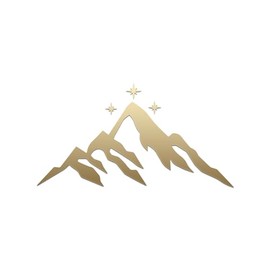 ACOMAF Velaris Mountains Decal Vinyl Sticker Auto Car Truck Wall Laptop | Gold | 8" x 4.75"