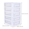 Healeved 5 Drawer Desktop Storage Organizer Clear Small Drawer Desktop