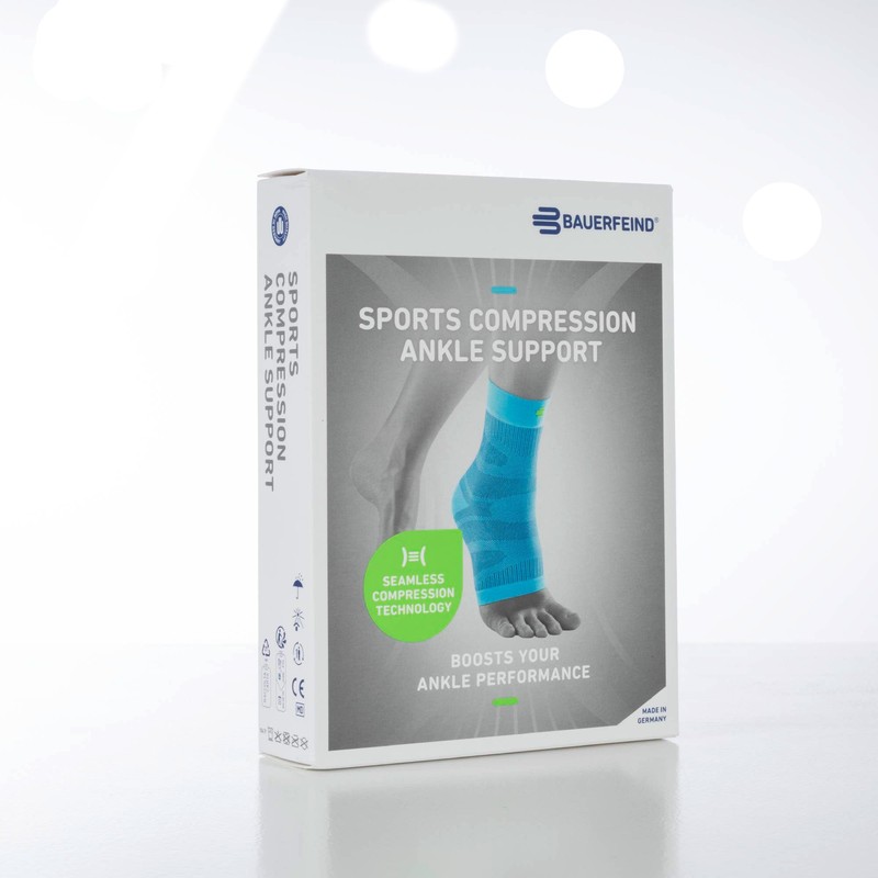 Bauerfeind Sports Compression Ankle Support, Navy, Xlarge