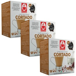 Bonini Coffee Pods, Dolce Gusto Compatible Coffee Pods/Capsules. 3 Pack Cortado Caffe Macchiato Coffee Pods, Each Pack 16 Pods (Total 48 pods)