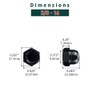 3/8-16 Black Acorn Hex Cap Nuts (20 pcs), 304 Stainless