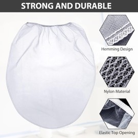 MADGININE Paint Strainer 10PCS Paint Strainer Bag, 1 Gallon Paint Strainer Elastic Top Opening Paint Filtering Bag, White Fine Mesh Bucket Strainer for Paint Gardening Hydroponics